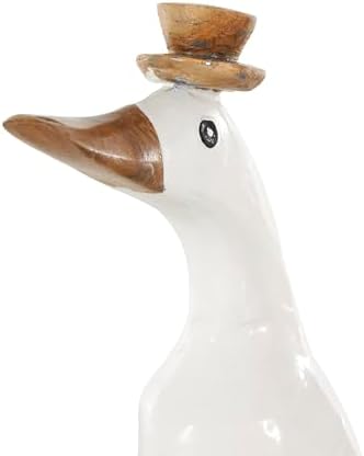 Deco 79 Bamboo Duck Statues with Hats and Shoes Set of 3