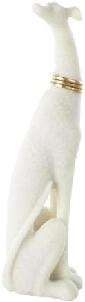 Deco 79 Polystone Dog Sculpture with Gold Collar