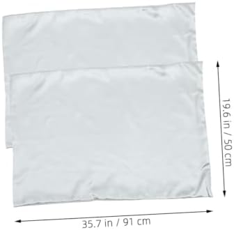 PRETYZOOM Cooling Zippered Satin Pillow Covers 2-Pack 1