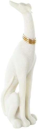 Deco 79 Polystone Dog Sculpture with Gold Collar