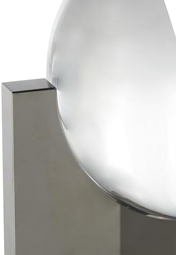 Deco 79 Glass Geometric Orb Statues with X Holder Set of 2