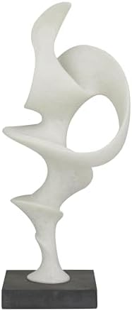 Deco 79 Polystone Abstract Sculpture with Black Base 9 x 6 x 20