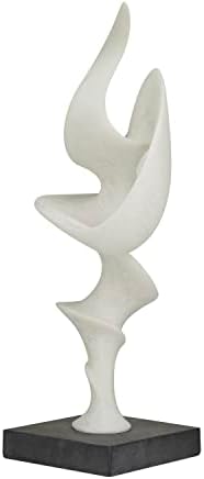 Deco 79 Polystone Abstract Sculpture with Black Base 9 x 6 x 20
