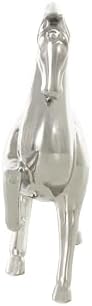 Deco 79 Ceramic Horse Sculpture Prancing Home Decor Statue