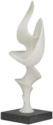 Deco 79 Polystone Abstract Sculpture with Black Base 9 x 6 x 20