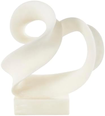 Deco 79 Polystone Abstract Wave Sculpture with Base