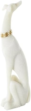 Deco 79 Polystone Dog Sculpture with Gold Collar