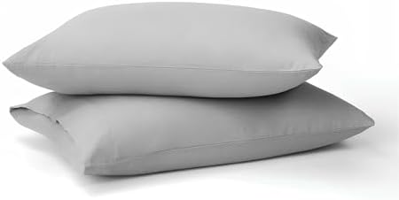 Westbrooke Cotton Pillow Cases Set of 2 Light Grey Standard