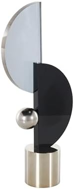 Deco 79 Glass Abstract Decor Sculpture with Silver Base