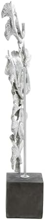 Deco 79 Polystone Floral Statue with Black Base