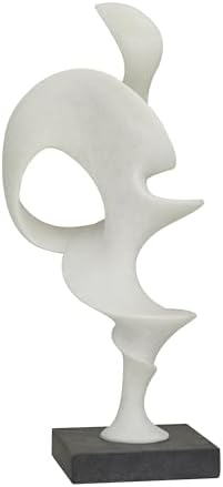 Deco 79 Polystone Abstract Sculpture with Black Base 9 x 6 x 20