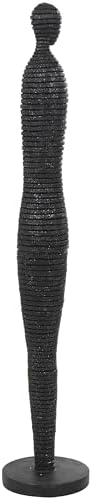 Deco 79 Polystone People Statue Tall Slim Figure Black Decor