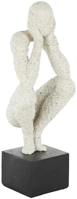 Deco 79 Polystone Crouching Person Statue