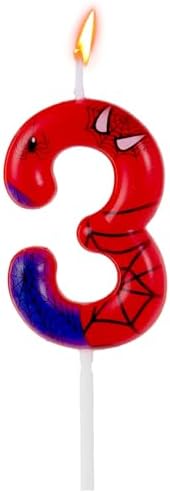 Gezan Spider Man Birthday Candles Number 3