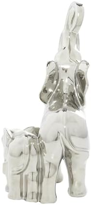 Deco 79 Silver Elephant Home Decor Statue