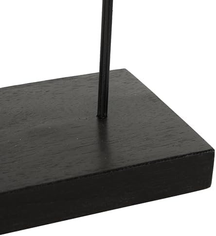 Deco 79 Teak Leaf Sculpture with Black Stand 21 x 11 x 10