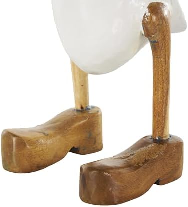 Deco 79 Bamboo Duck Statues with Hats and Shoes Set of 3
