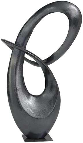 Deco 79 Dark Gray Abstract Sculpture 9x6x17