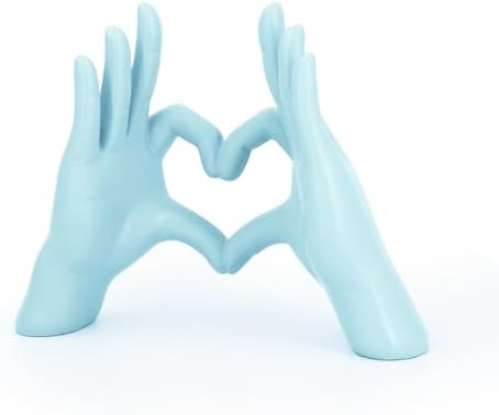 Accessoryway Blue Heart Hands Sculpture Decor