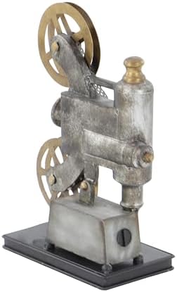 Deco 79 11x5x15 Black Metal Film Camera Sculpture Statue
