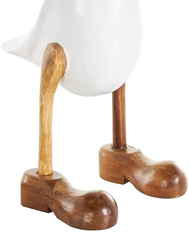 Deco 79 Bamboo Duck Statues with Hats and Shoes Set of 3