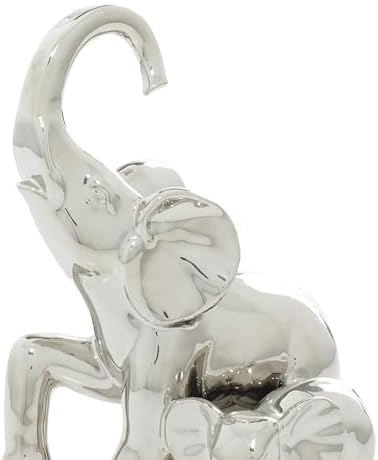 Deco 79 Silver Elephant Home Decor Statue