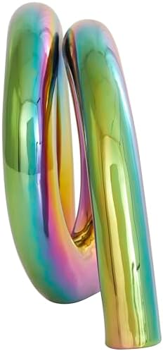 Deco 79 Rainbow Shimmer Ceramic Statue