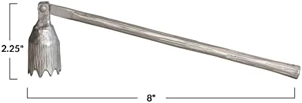 Creative Co-Op Cast Iron Flower Candle Snuffer Pewter Finish