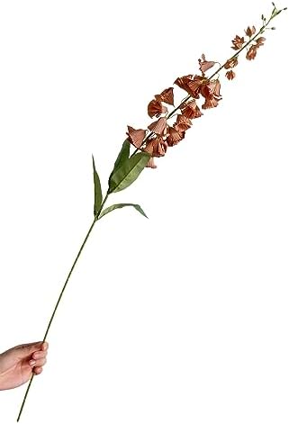 6pcs Artificial Lily of the Valley Bouquet Realistic Brown