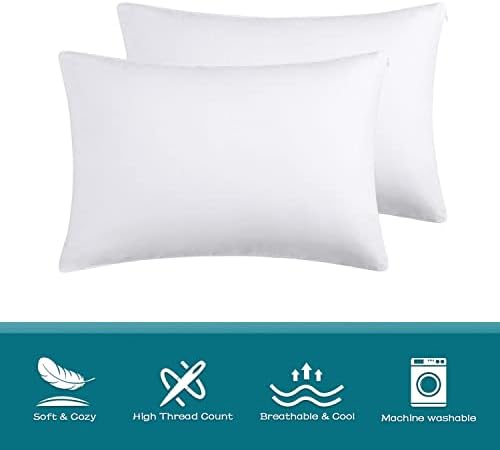 LOSAFEFE 100 Cotton Zippered Pillow Cases Set of 4