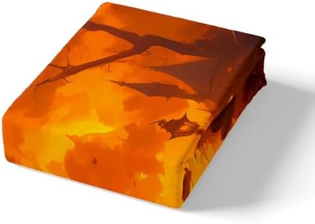 Castle Fairy Halloween Pumpkin Twin Fitted Sheet Set