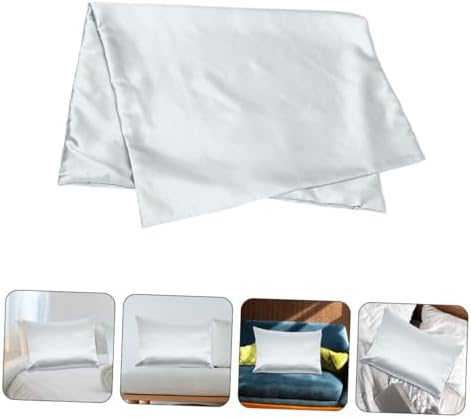PRETYZOOM Cooling Zippered Satin Pillow Covers 2-Pack 1