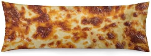 MEIKKO Baked Cheese Crust Body Pillow Cover with Zipper 20x54