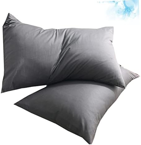 1 Pair Pure Cotton Pillowcase Dark Grey Simple Style