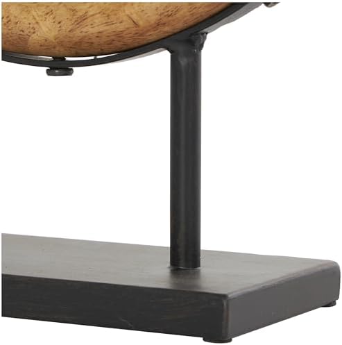 Deco 79 Modern Wooden Sculpture Set with Black Stands