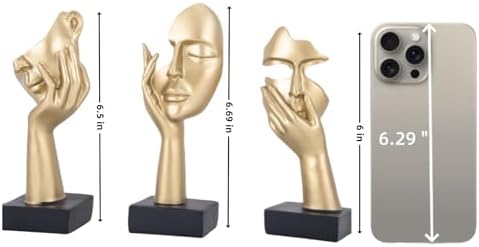 CECKQUE Thinker Statue Modern Abstract Art Decor White