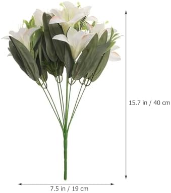 BESTOYARD Lifelike Artificial Lily Bouquet Wedding Decor