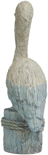 Deco 79 Blue Polystone Sculpture with Rope Details