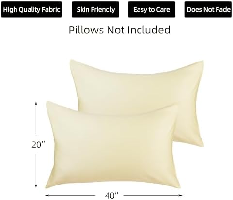 Best Season King Size Pillow Protectors 2 Pack Ivory