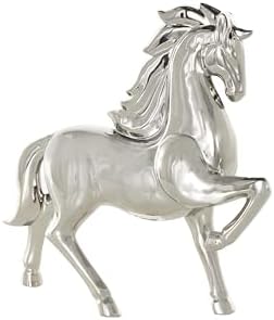 Deco 79 Ceramic Horse Sculpture Prancing Home Decor Statue