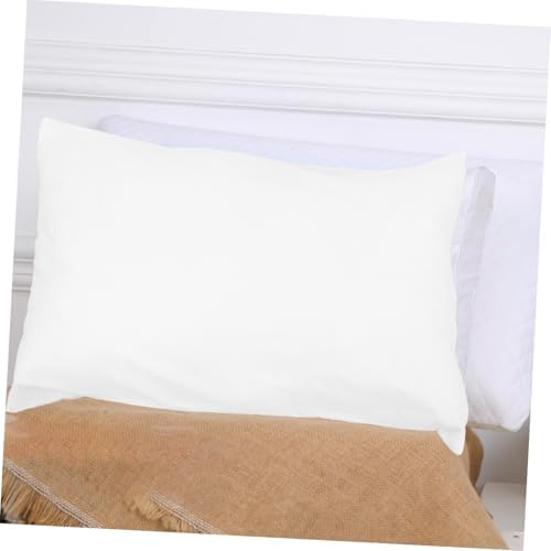 OUNONA 2pcs Solid Cotton Pillowcase with Zipper Closure