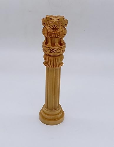 Wooden Ashoka Pillar 10 Inch Home Decor