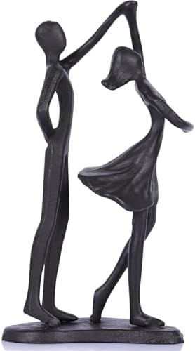 QIANLING Cast Iron Dancing Couple Sculpture