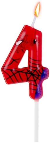 Gezan Spider Themed Birthday Candles Number 4