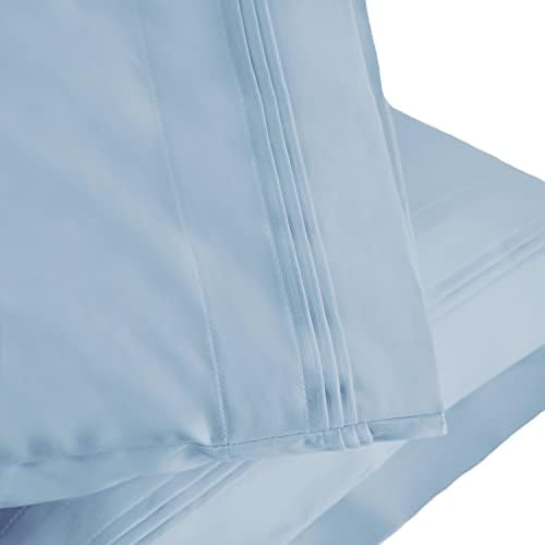 Superior 1000 Thread Count Egyptian Cotton Pillowcase Set - King Light Blue
