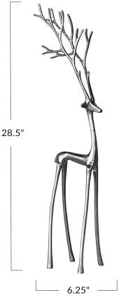Creative Co-Op Reindeer Sculpture Gunmetal Finish
