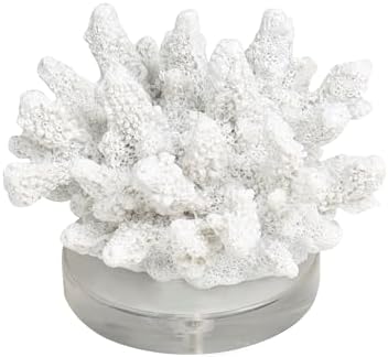 Deco 79 White Coral Sculpture with Acrylic Base
