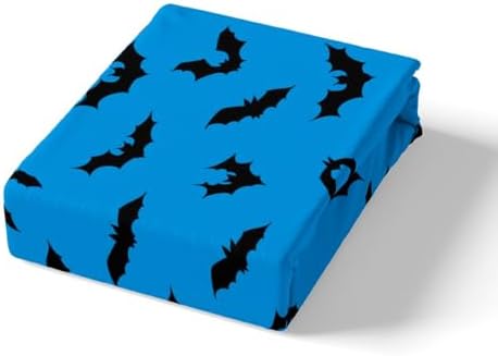 Happy Halloween Bats Fitted Sheet Twin Size