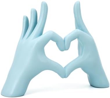 Accessoryway Blue Heart Hands Sculpture Decor