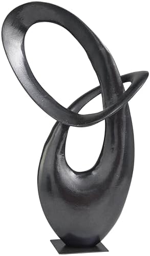 Deco 79 Dark Gray Abstract Sculpture 9x6x17